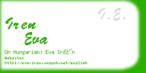 iren eva business card